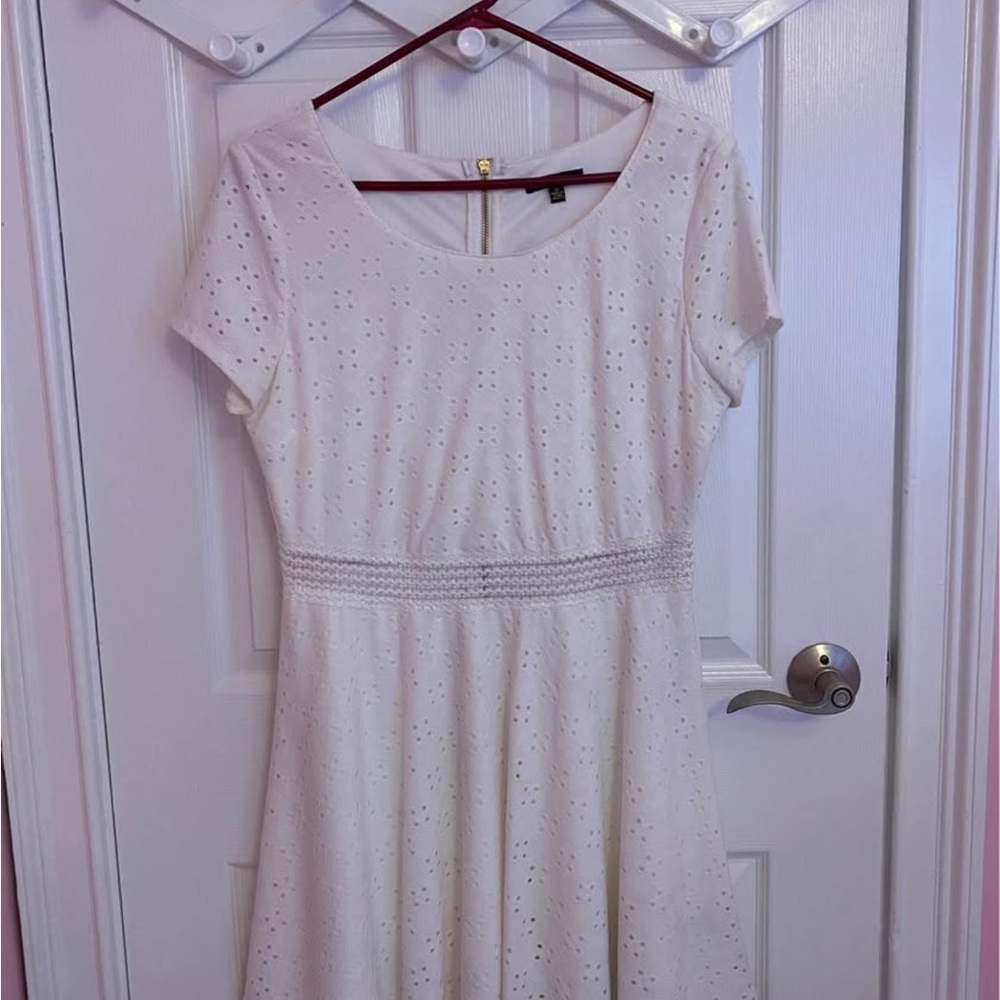 City Studio White Eyelet Mini Dress